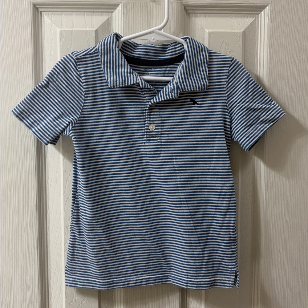Carter's Navy and White Striped Shirt